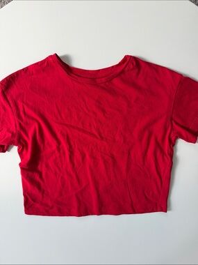 ISA & Ella 100% Organic Cotton Red Crop tee